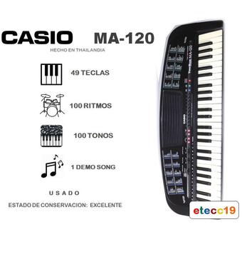 Teclado Casio MA-120 - Incluye estuche acolchado y transformador elect