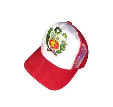 Gorra Gorro Escudo Nacional Del Peru Blanco y Rojo Por Cantidad