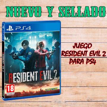 Resident Evil 2 para PS4 NUEVO Y SELLADO