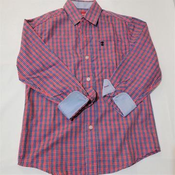 Izod: Camisa cuadros rojo/azul manga larga