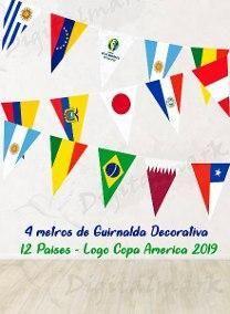 Decoración banderas Copa America 2019 banderolas