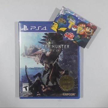 PS4 MOSTER HUNTER WORLD, NUEVO SELLADO, PLAY STATION 4, TIENDATOPMK
