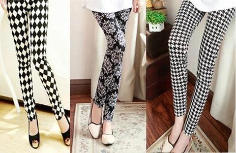 Leggings pantaloneta rombos flores mujer S legin