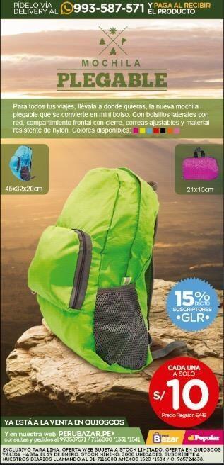 Mochila Plegable Convertible