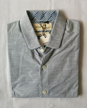Camisa Mbo Hombre Gris Claro Talla S Classic Fit
