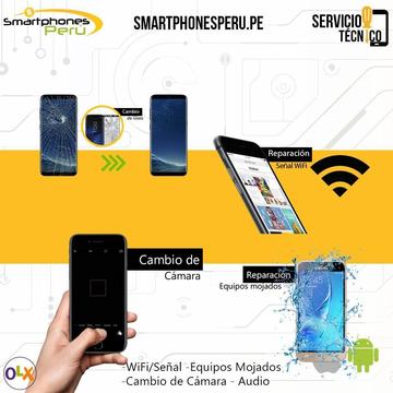 Servicio especializado en reparación de celulares en Android y Apple Samsung, Huawei, iPhone, LG, Motorola, Sony