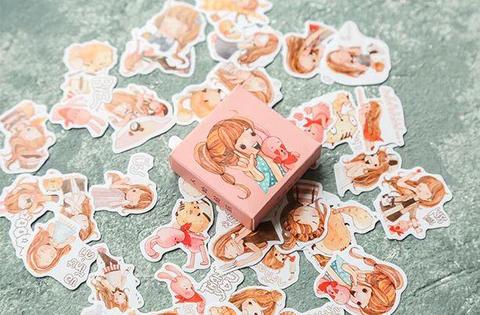 Stickers Chica Conejo Scrapbooking