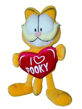 Peluche de Garfield Gato naranja Corazon 53cm Original Regalo Navidad L