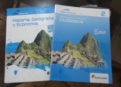 LIBRO DE HISTORIA, GEOGRAFÍA Y ECONOMÍA DE EDITORIAL SANTILLANA DE 2DO DE SECUNDARIA