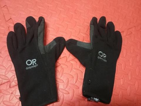 Outdoor Research Men's Gripper Gloves WINDSTOPPER/ Guantes WINDSTOPPER cortaviento, aire libre Negro, TECNOLOGIA GORE