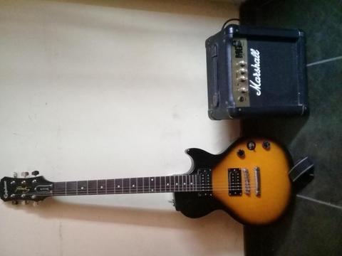 Guitarra Epiphone Les Paul Special II Amplificador Marshall MG10