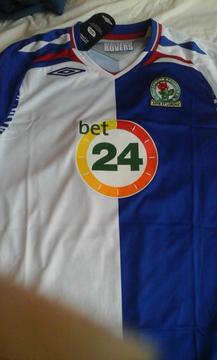camiseta Inglaterra club Inglés blackburn rovers fc talla M polo nuevo original
