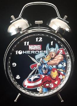 Reloj Despertador Est. Vintage Capitan America Thor Ironman