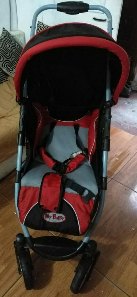 Coche Cuna Rojo con Negro Unisex Rematoo