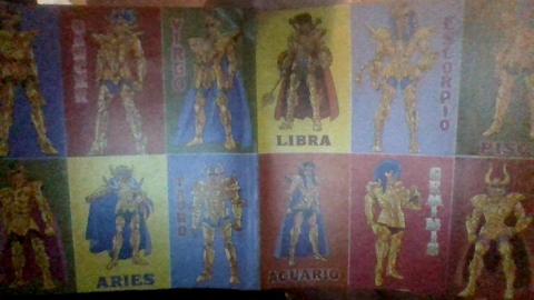 CABALLEROS DEL ZODIACO LOTE DE 2 LAMINAS