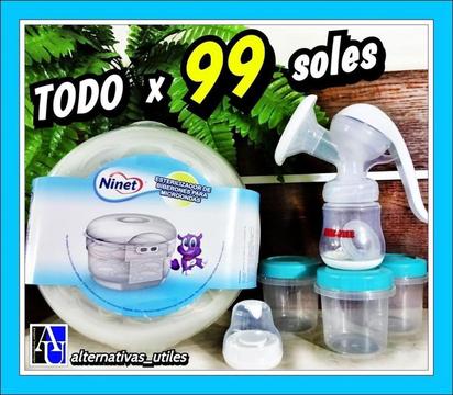 ESTERILIZADOR COMBO EXTRACTORES DE LECHE VASOSCONTENEDORES LIBRE DEBPA