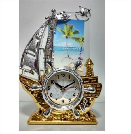 Reloj Decorativo Velero Con Porta Foto Hogar Can319