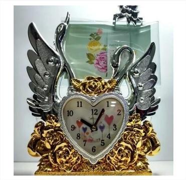 Reloj Decorativo Porta Fotos Cisnes Regalo Can319