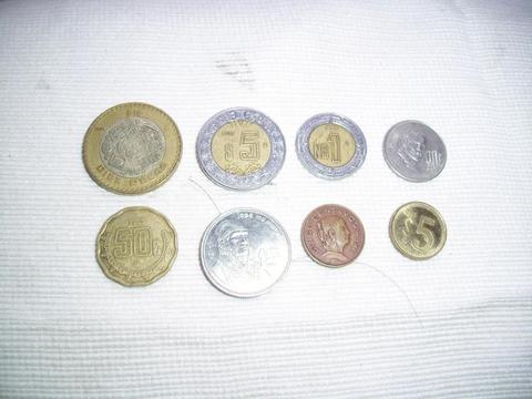monedas mexicanas variadas de coleccion