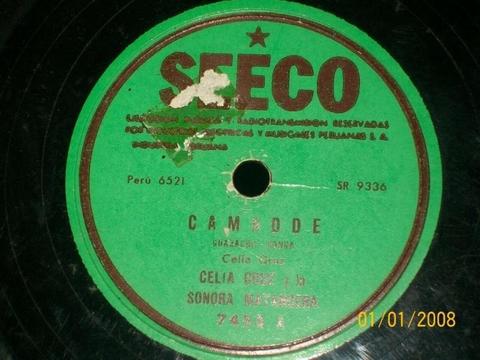 Celia Cruz Sonora Matancera Comadde Disco Carbon 78rpm
