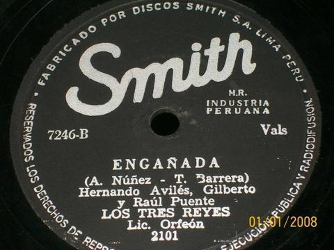 Los Tres Reyes Aviles engañada Disco Carbon 78rpm