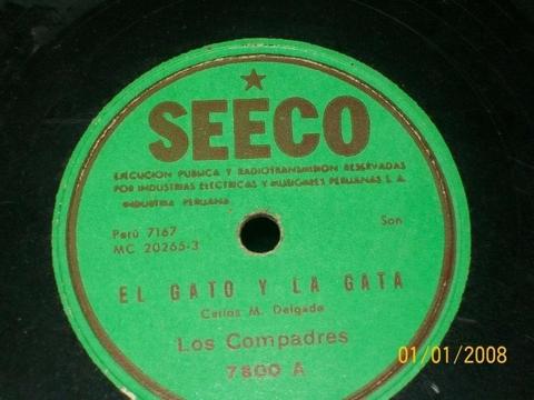 Los Compadres El Gato Y Disco Carbon 78rpm Megarickhunter