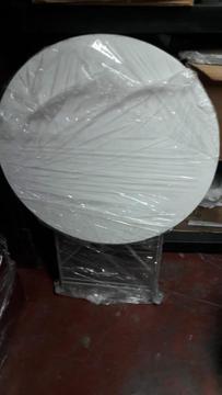 mesa plegable melamine redonda 60 cmt diámetro