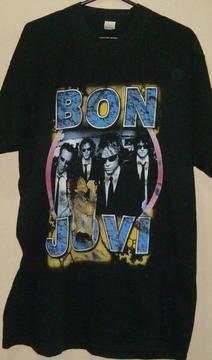 Polo Bon Jovi L Original Vintage Jimi Hendrix Green Day Ac Dc