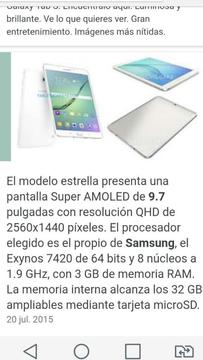Oferta Samsung S2. 4g. de 9.7de Ex