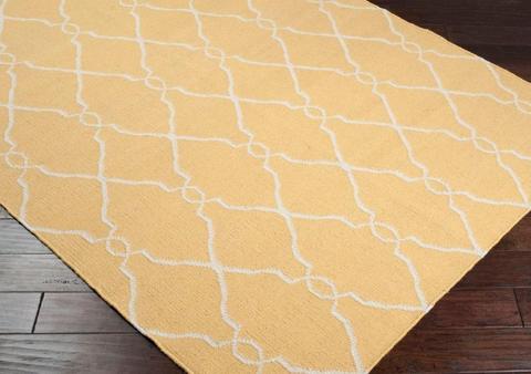 Nueva Linda alfombra moderna amarilla 2.44 x 3.35