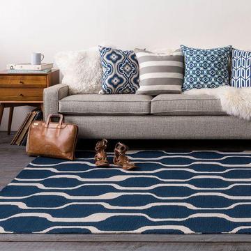 Nueva Linda alfombra moderna beige azul 1.50m x 2.30m