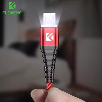 Cable Micro USB 2.0A Led Samsung S6,7 1Mt Light Night