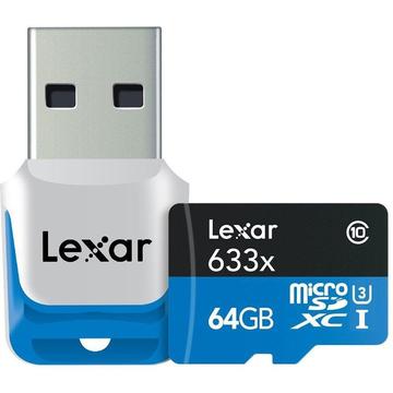 Memoria Micro SD LEXAR de 64GB 95Mbps y Con Lector USB 3.0