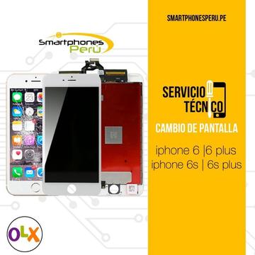 Cambio de Pantalla iPhone 6s, 6s plus, 6 plus, 7 plus, 8 plus Servicio Técnico Especializado