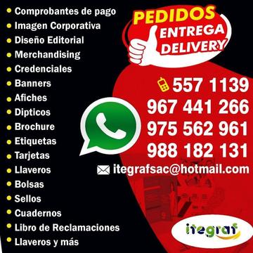 Imprenta delivery // papelería corporativa, stickers, guías, letreros, enmicados, empastados, bolsas, flyers