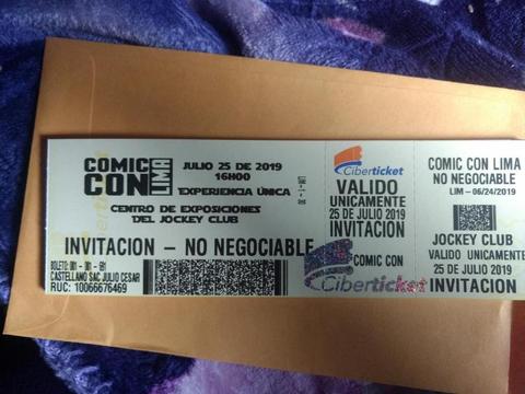 Entrada Comic Con  2019