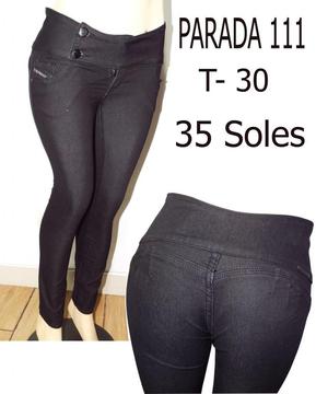 Pantalón Jean Parada 111 negro Strech T- 30 Polo Casaca