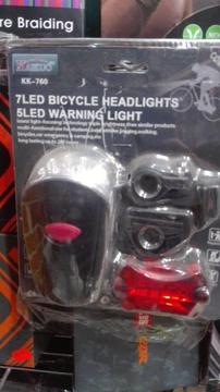 Kit 2 en 1 Luces de Bicicleta Luz Led para Adelante y para Atras