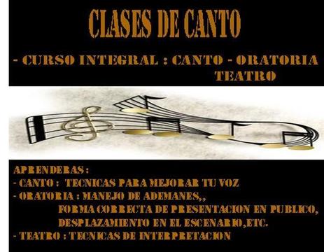 CLASES DE CANTO ( niños - jóvenes - adultos )