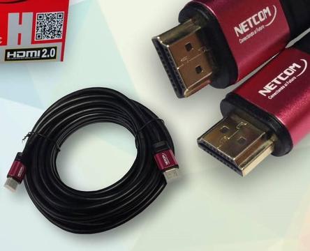 Cable Hdmi Version 2.0 4k De 5 Metros. Marca Netcom