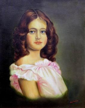 Niña Pintura Al Óleo jsedamanos