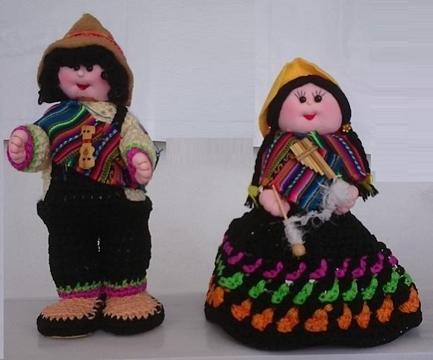 Cholitos echos en Crochet