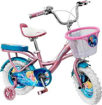 Bicicleta Para Niña Aro 12 Nueva Con Canastilla Y Rueditas