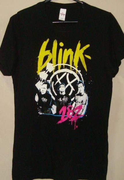 polo blink 182 mujer XL original pink floyd rolling stones