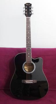 Guitarra Acústica JUmbo Negra nueva a muy buen precio