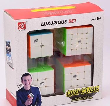 Cubo Magico Pack o Paquete de Iniciación QiYi (2x2 al 5x5) Cubo de Rubik de Formas Original Profesional