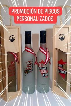 Piscos Personalizados Fiestas Patrias