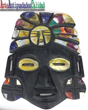 Máscara De Jade, Incrustado Con Piedras Preciosas, Joyería