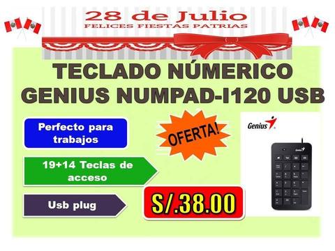 TECLADO NÚMERICO GENIUS NUMPAD-I120 USB