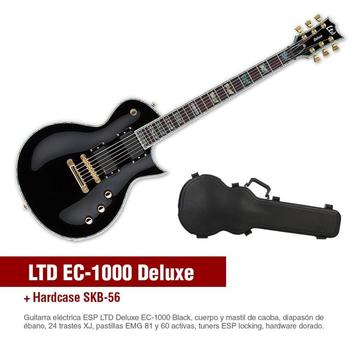 Guitarra eléctrica LTD EC-1000 Deluxe c/ hardcase SKB